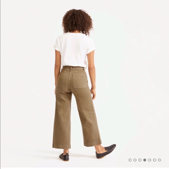 Wideleg crop pant on Ochre - Picture 3 of 4